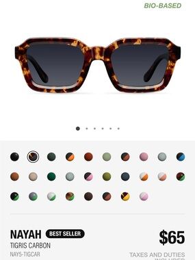 Nayah Tigris Carbon, Meller brand - Tortoiseshell Frame w/ Dark Gradient Lenses